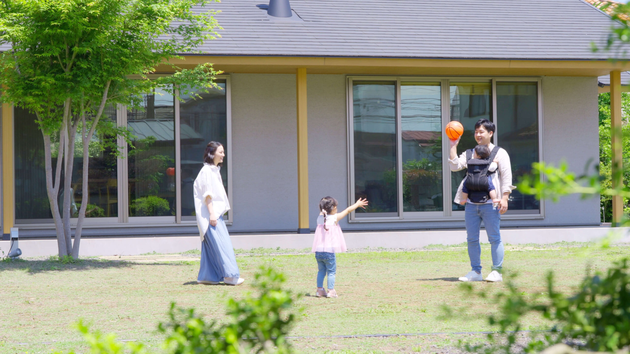 庭付きのマイホームでのびのび子育て